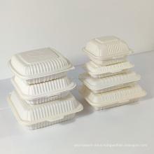 Biodegradable disposable compostable corn starch food container